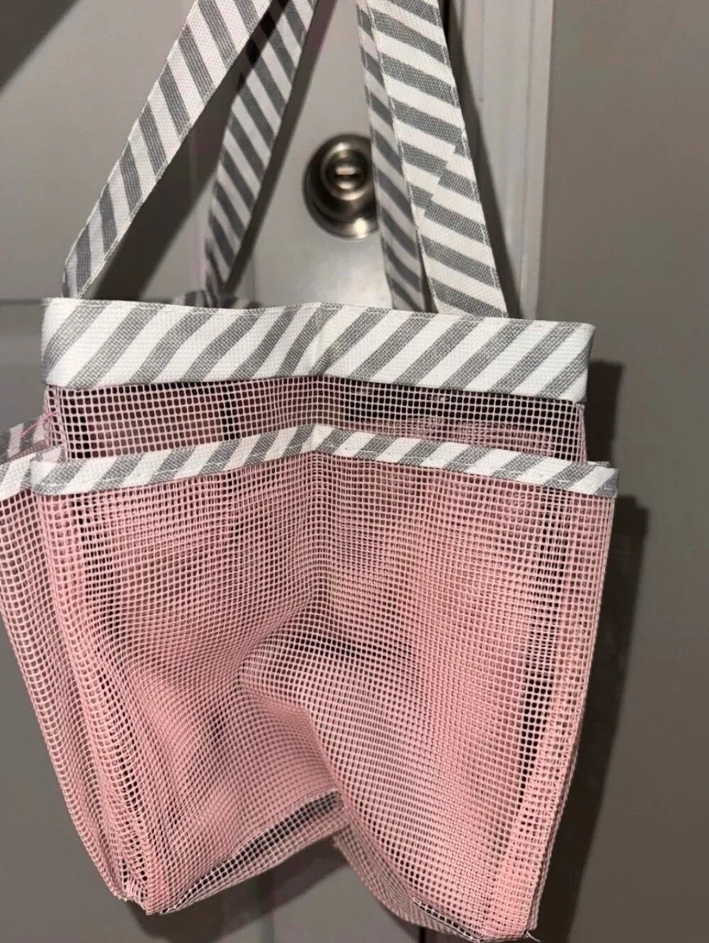 Mesh Shower Caddy Tote Bag Hanging Portable Basket for College Dorm Toiletries